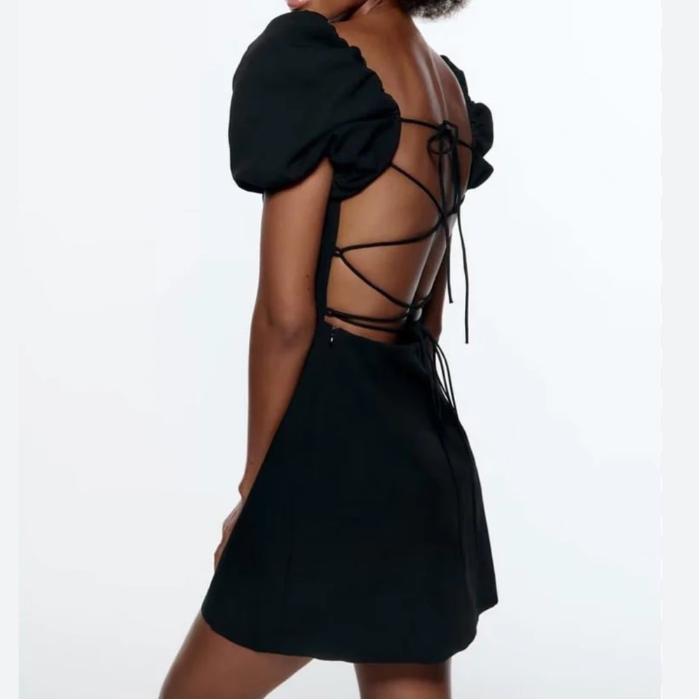 Zara linen mini dress